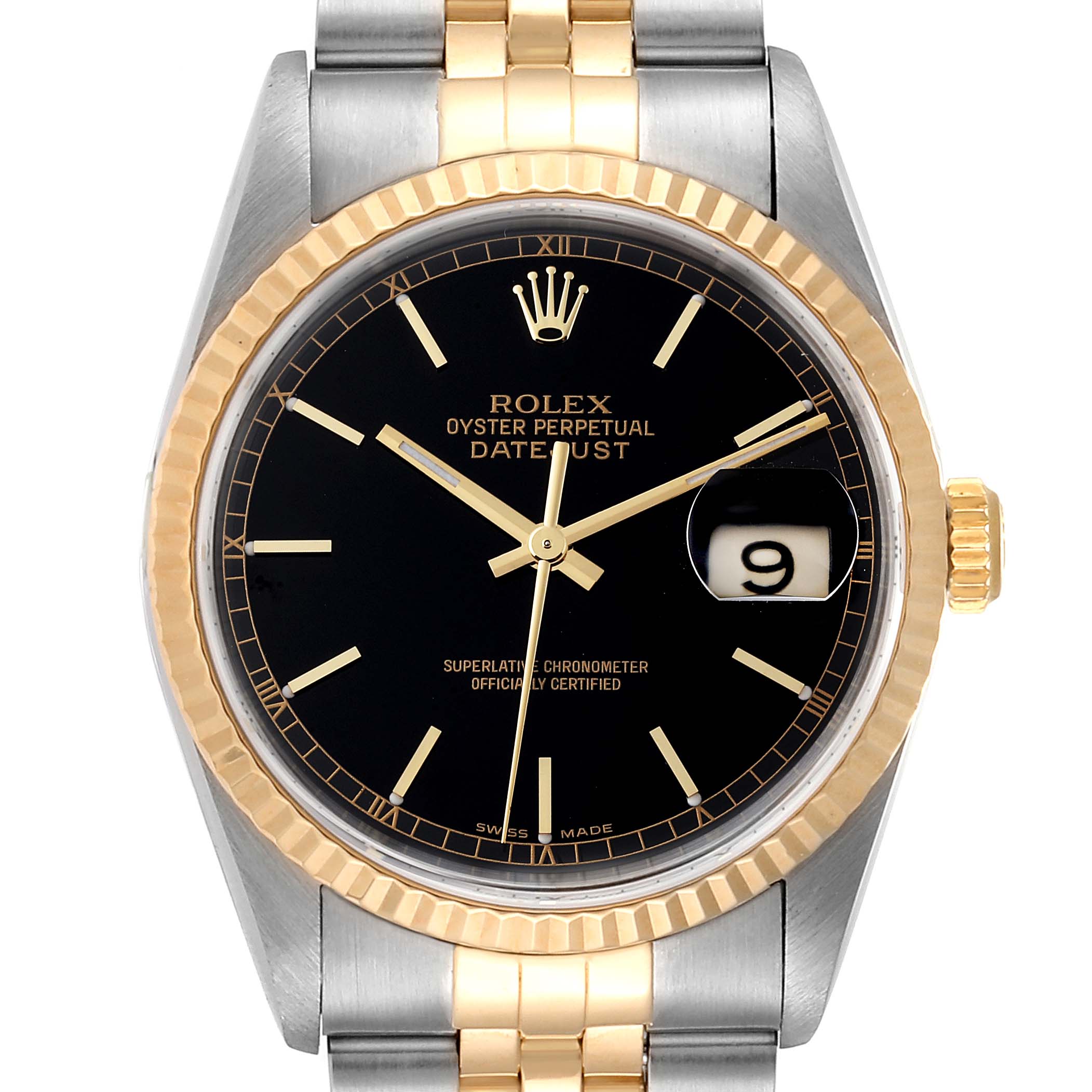 rolex datejust gold steel