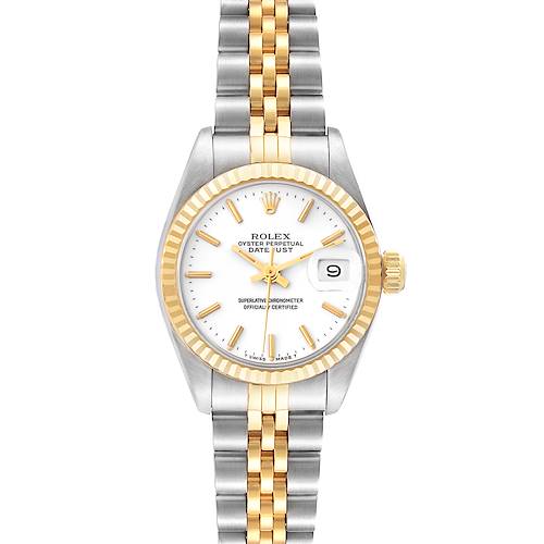 Photo of Rolex Datejust White Dial Steel Yellow Gold Ladies Watch 69173