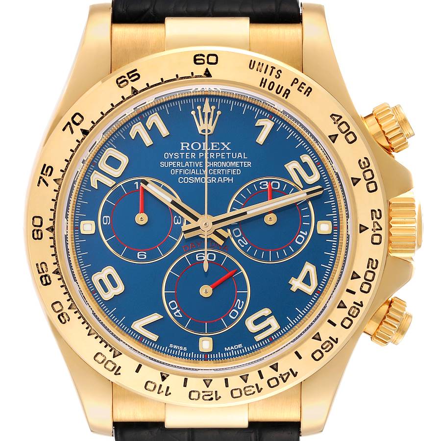 NOT FOR SALE Rolex Daytona Yellow Gold Blue Dial Mens Watch 116518 PARTIAL PAYMENT SwissWatchExpo