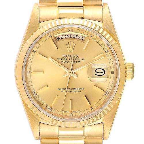 Photo of Rolex President Day-Date 36mm Yellow Gold Mens Watch 18038