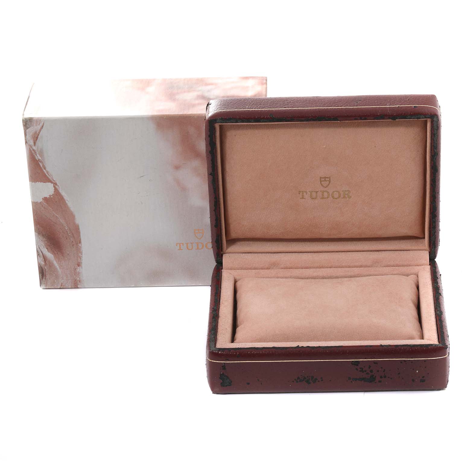 This image shows the Tudor Prince 79270 Men's Stainless Steel Black Dial 79270 Men's Stainless Steel Black Dial model watch box and outer packaging from the front angle.