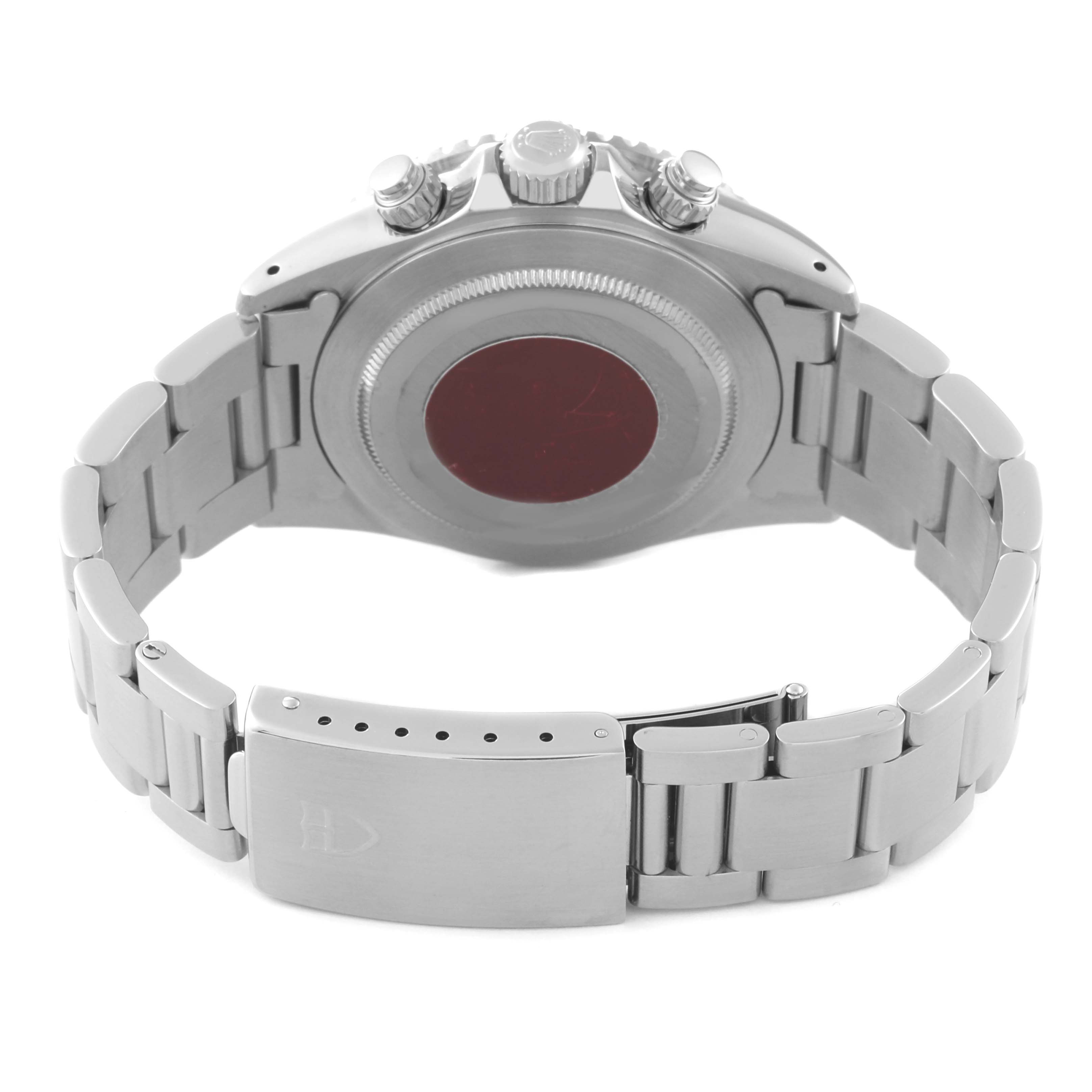 The image shows the back view of the Tudor Prince 79270 Men's Stainless Steel Black Dial 79270 Men's Stainless Steel Black Dial watch, highlighting the case back, bracelet, and clasp.