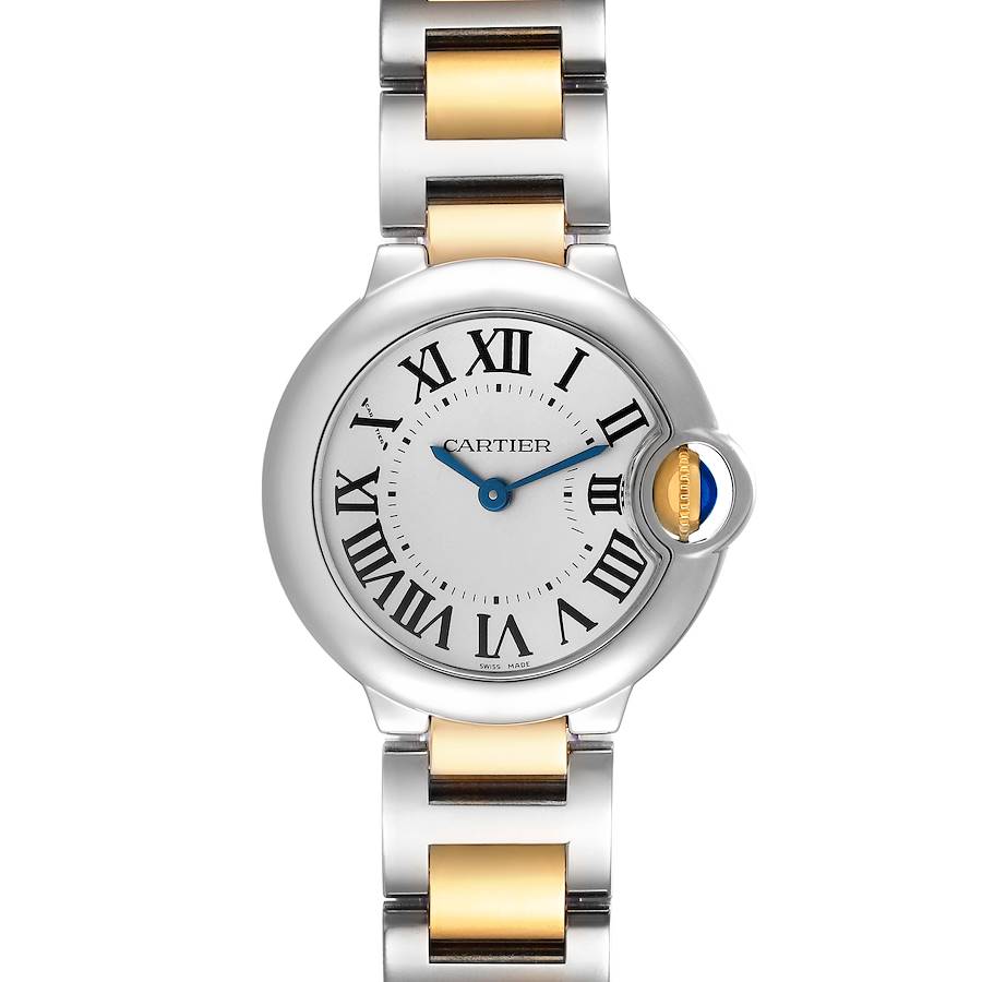 Cartier Ballon Bleu 28mm Steel Yellow Gold Ladies Watch W69007Z3 SwissWatchExpo