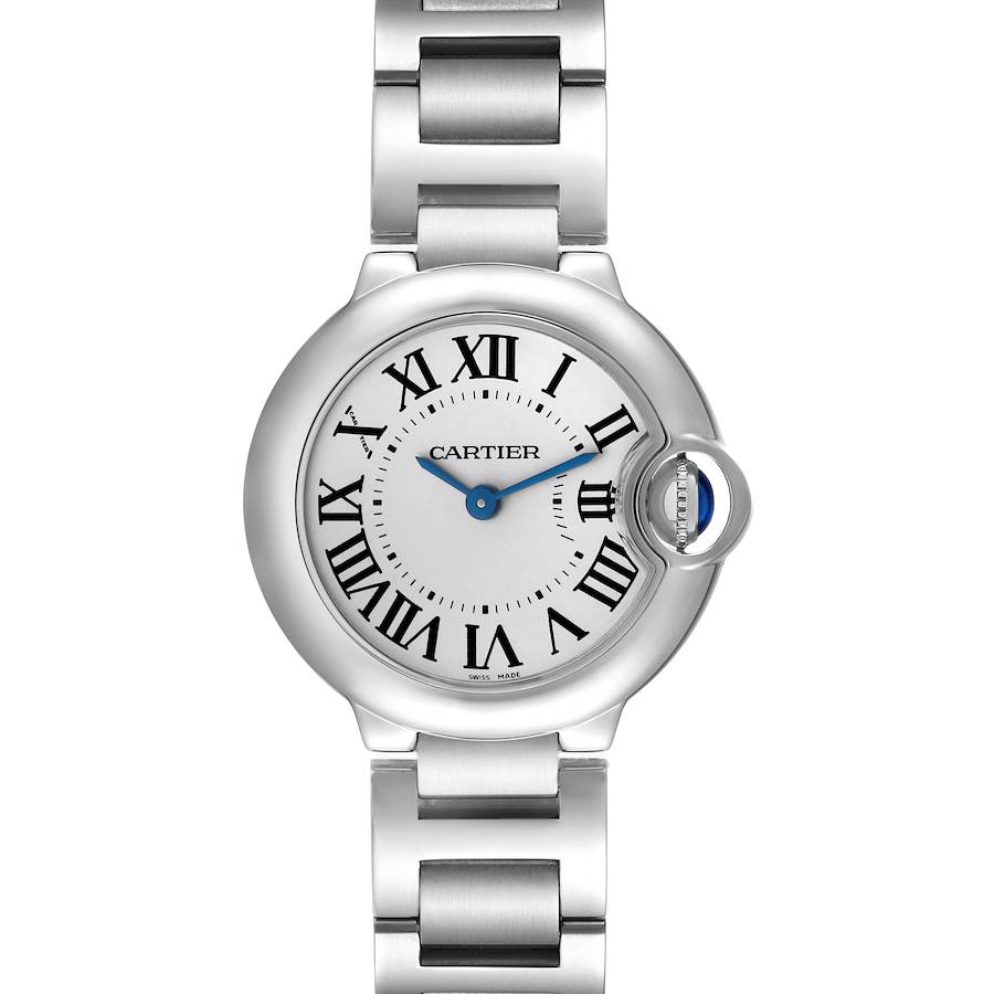 Cartier Ballon Bleu Silver Dial Quartz Steel Ladies Watch W69010Z4 Box Papers SwissWatchExpo