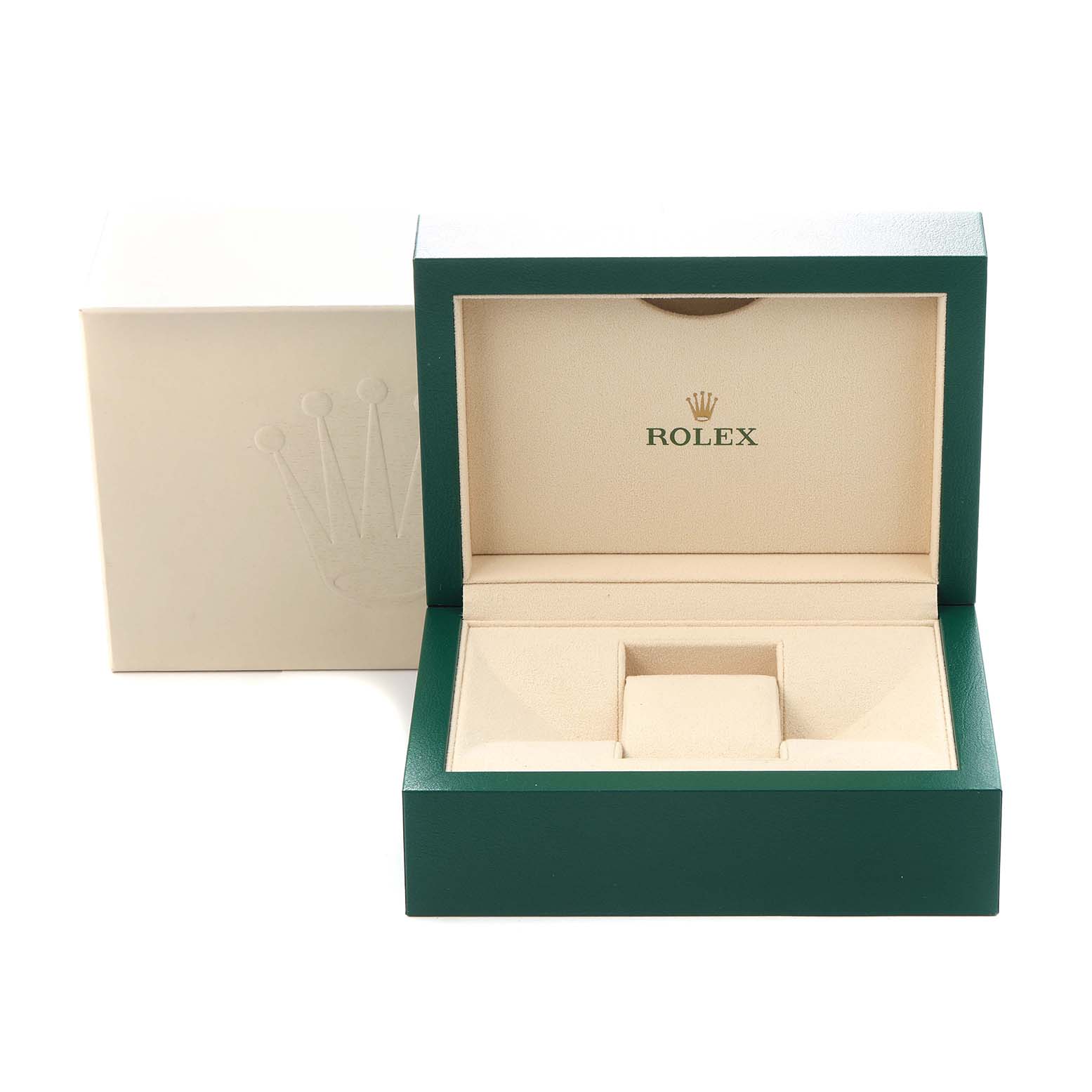 The image shows the open box of a Rolex Datejust 41 model, model number 116333, displaying the interior with the brand logo.