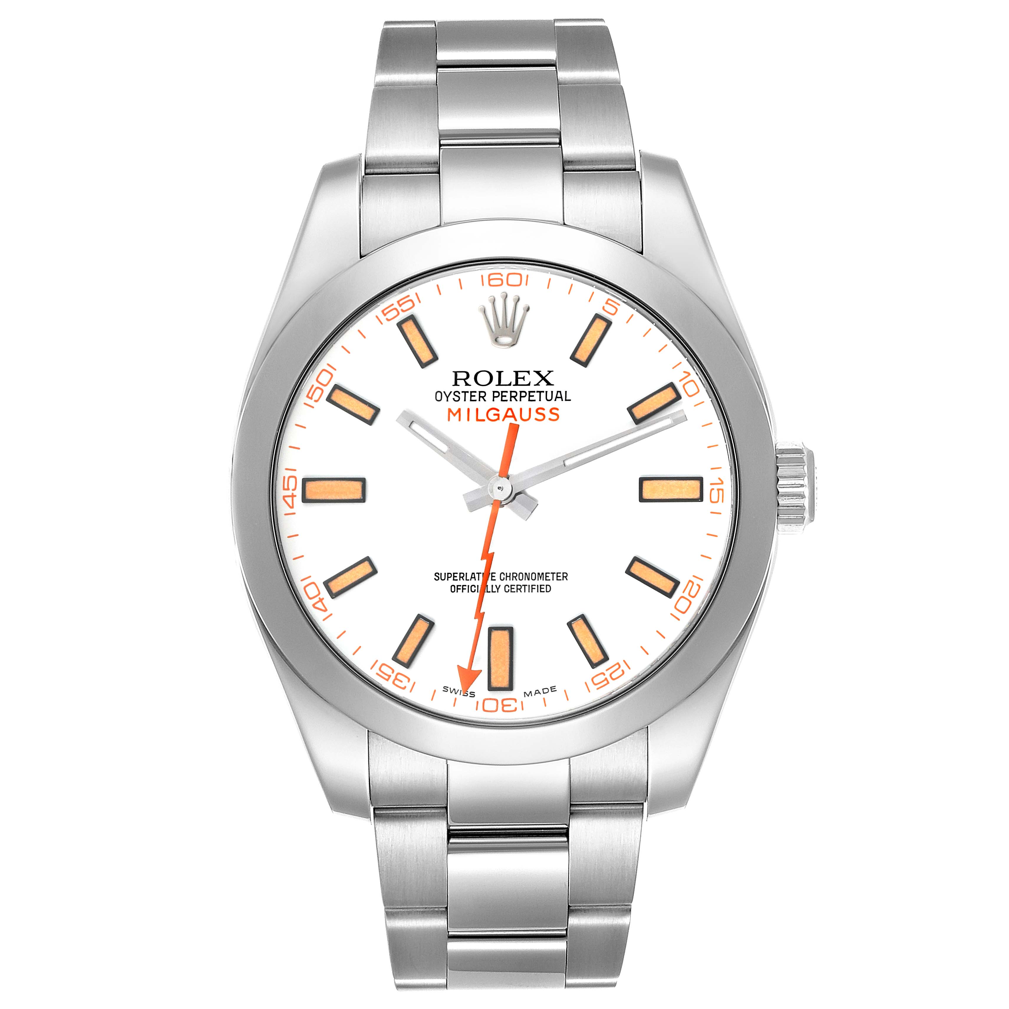 rolex milgauss white dial
