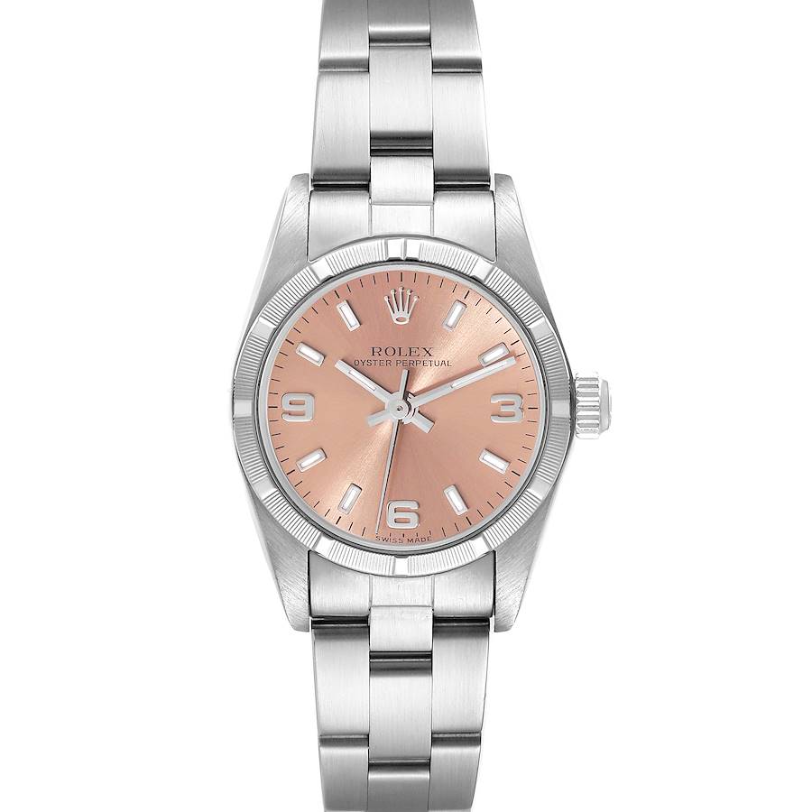 Rolex Oyster Perpetual Salmon Dial Steel Ladies Watch 76030 SwissWatchExpo