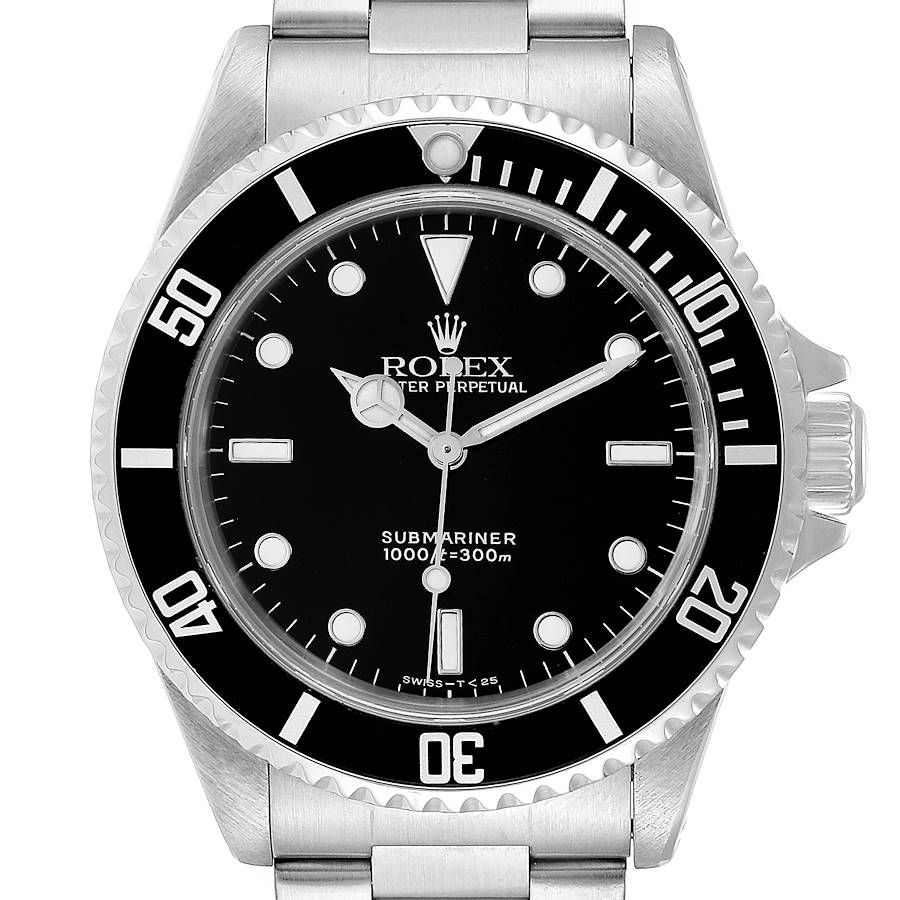 Rolex Submariner 40mm Non-Date 2 Liner Tritium Steel Mens Watch 14060 SwissWatchExpo