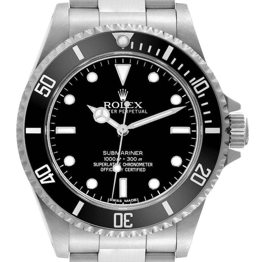 Rolex Submariner No Date 40mm 4 Liner Steel Mens Watch 14060 Box Card SwissWatchExpo