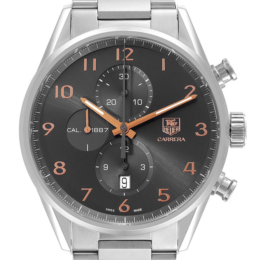 Tag Heuer Carrera 1887 Grey Dial Chronograph Mens Watch CAR2013 SwissWatchExpo