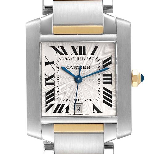 Photo of Cartier Tank Francaise Large Automatic Steel Yellow Gold Mens Watch W51005Q4 + 1 Extra Link