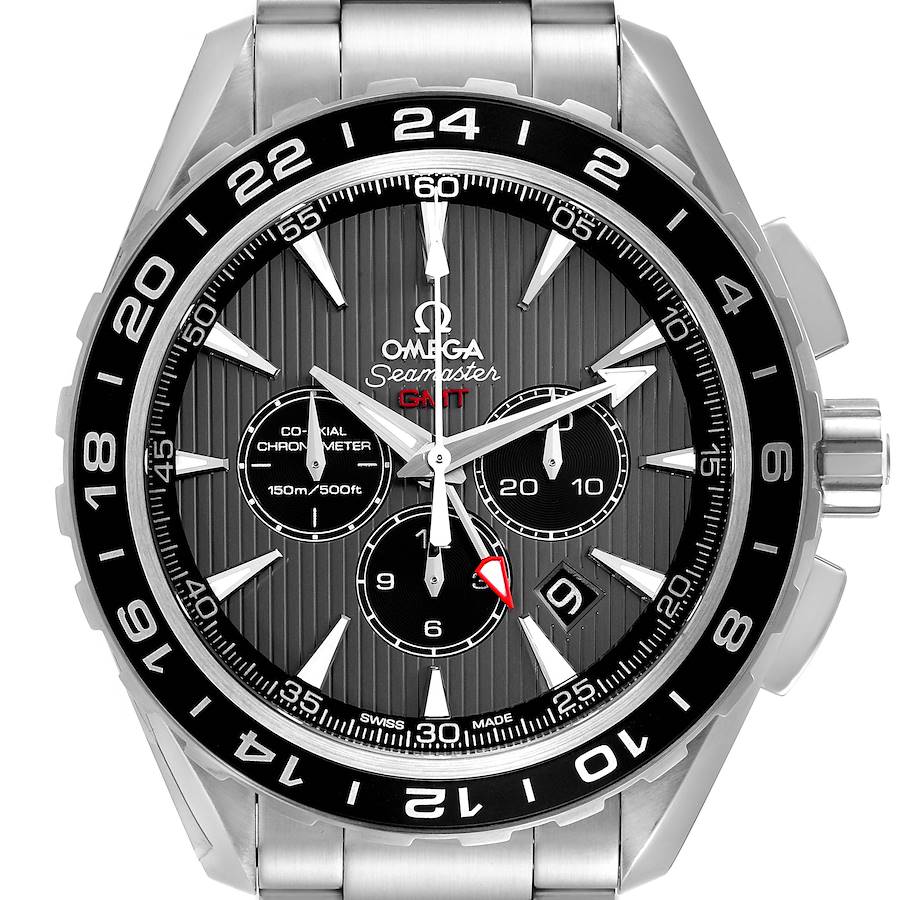 Omega Seamaster Aqua Terra GMT Chronograph Watch 231.10.44.52.06.001 Unworn SwissWatchExpo