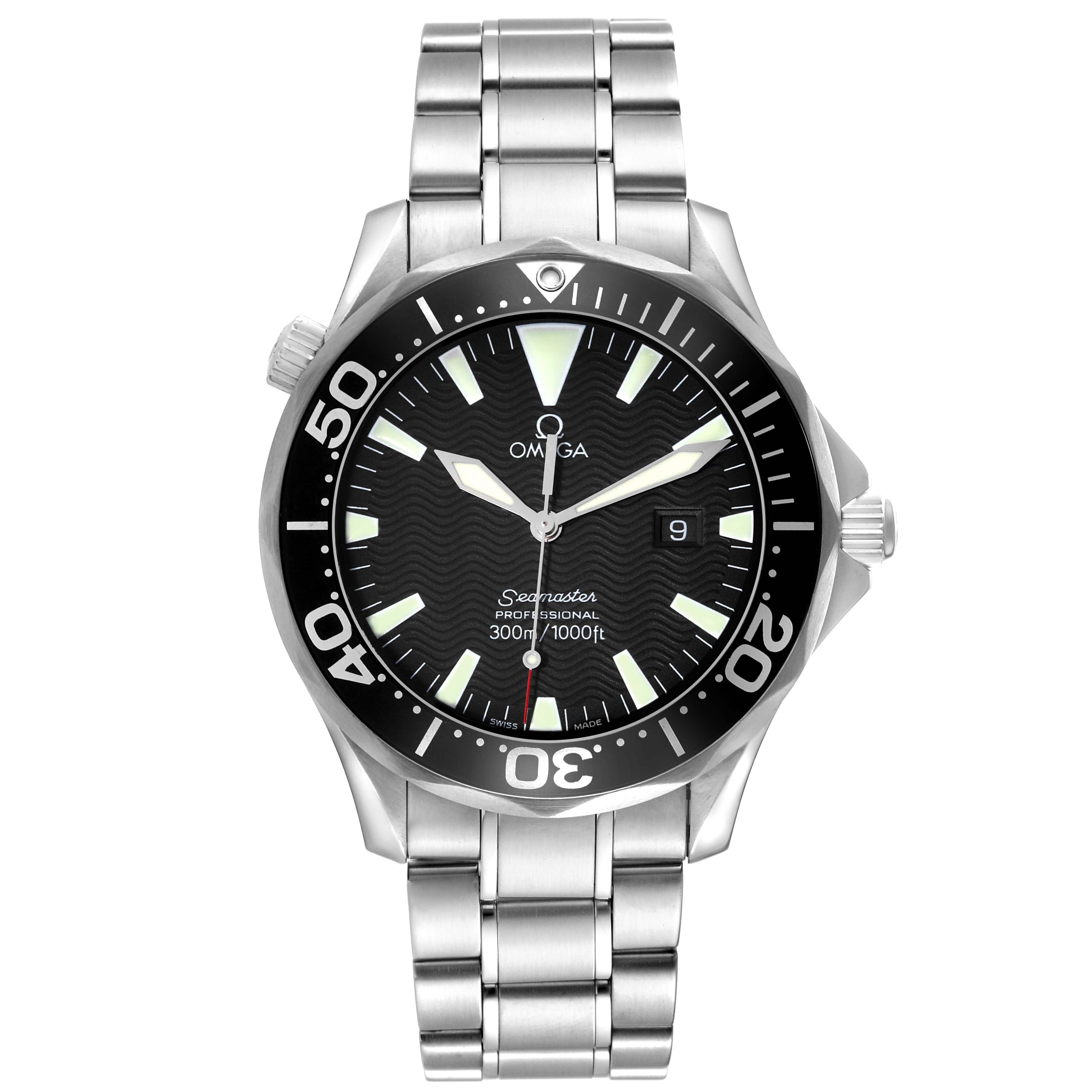 The image shows a front view of the Omega Seamaster model 2264.50.00, featuring the bezel, dial, hands, bracelet, and crown clearly visible.