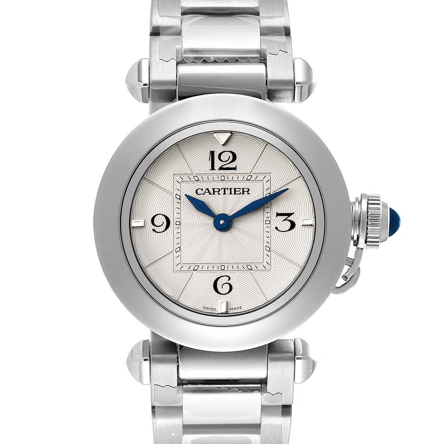 Cartier Pasha de Cartier Steel Silver Dial Ladies Watch WSPA0021 Unworn SwissWatchExpo