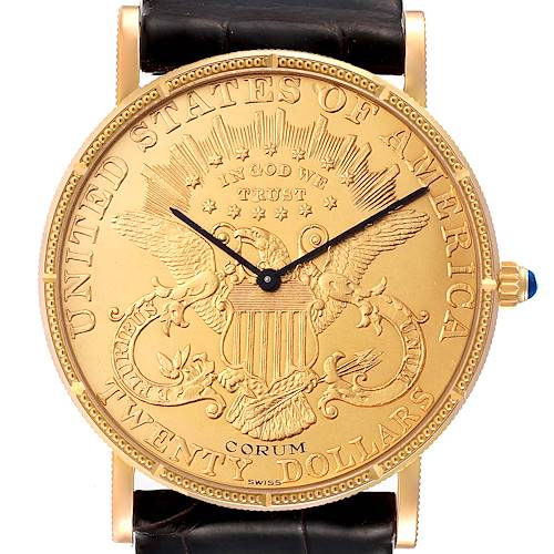 Photo of Corum 20 Dollars Double Eagle Yellow Gold Coin Mechanical Mens Watch 1904