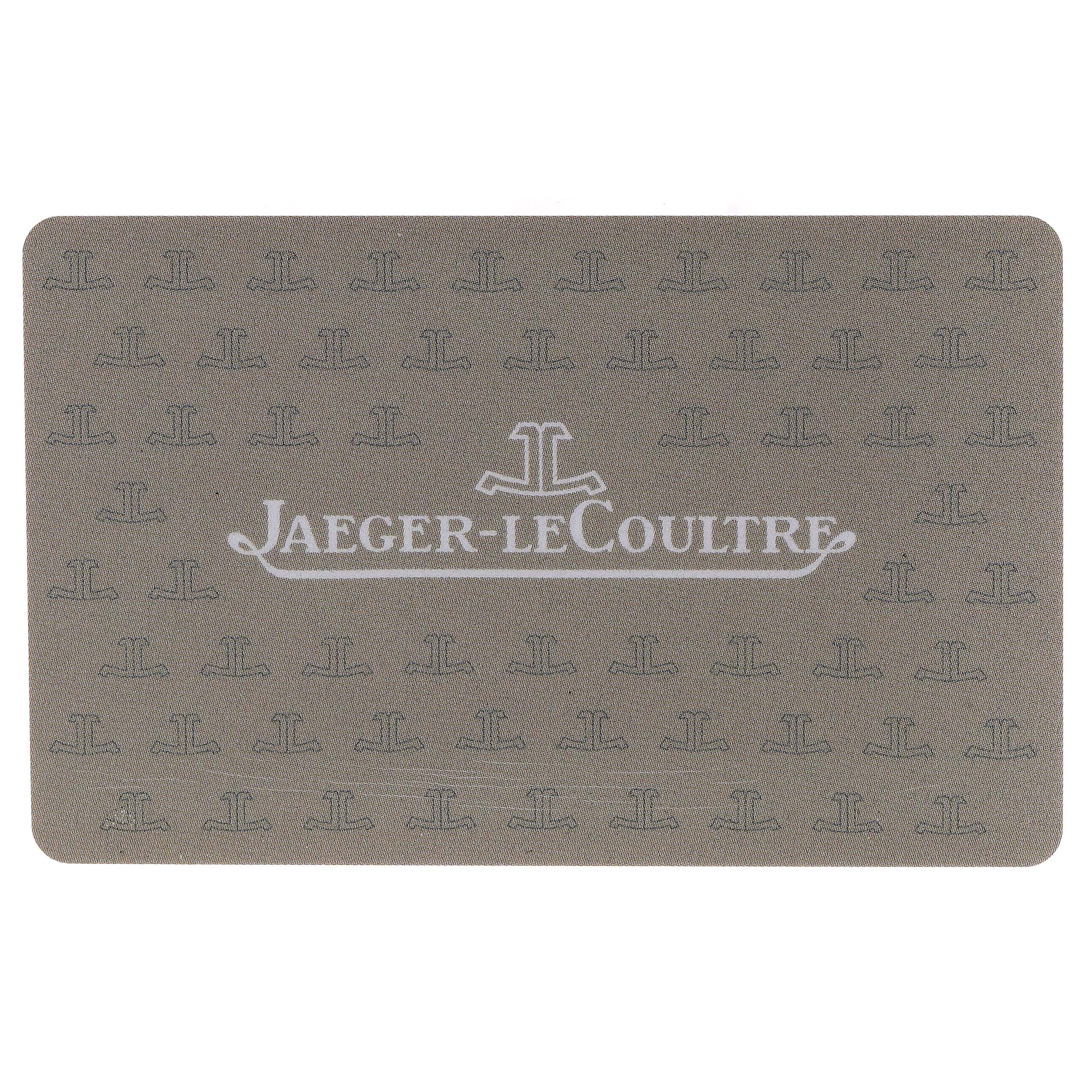 This image shows a Jaeger-LeCoultre branded mat or pad, possibly used as a watch accessory for the Reverso model.