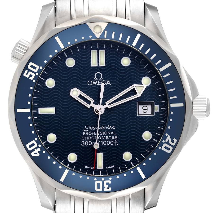 Omega Seamaster 300M Blue Dial Steel Mens Watch 2531.80.00 Box Card SwissWatchExpo