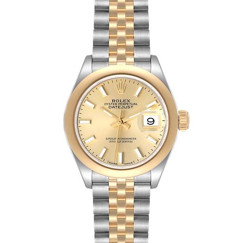 Photo of Rolex Datejust Steel Yellow Gold Champagne Dial Ladies Watch 279163