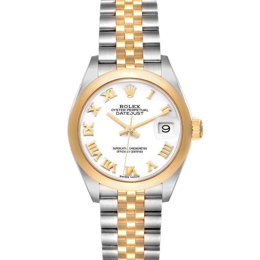 Rolex Datejust Steel Yellow Gold White Roman Dial Ladies Watch 279163 SwissWatchExpo