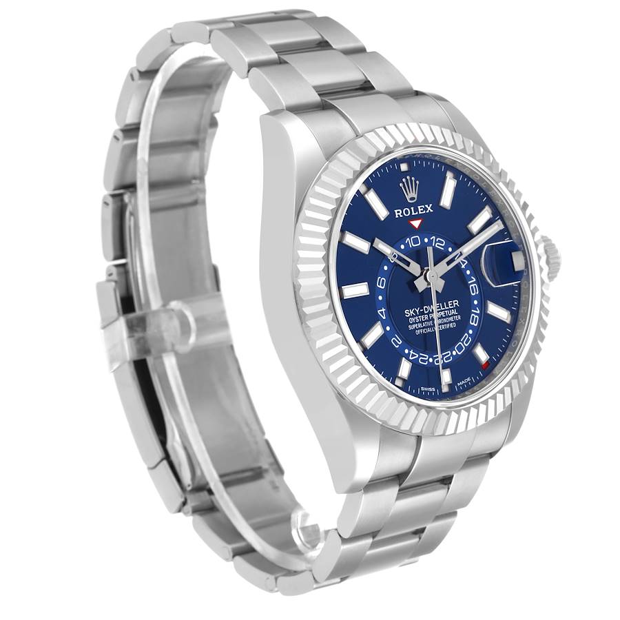 Rolex Sky Dweller Steel White Gold Blue Dial Mens Watch 326934