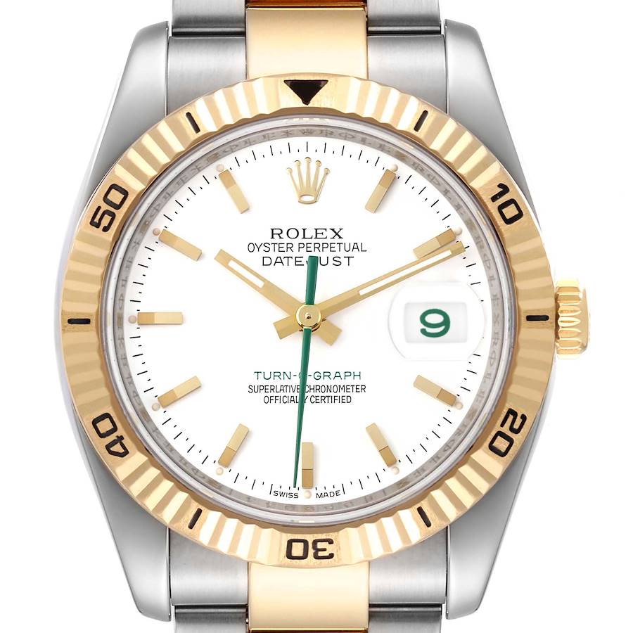 Rolex Turnograph Datejust Steel Yellow Gold Japan LE Mens Watch 116263 SwissWatchExpo