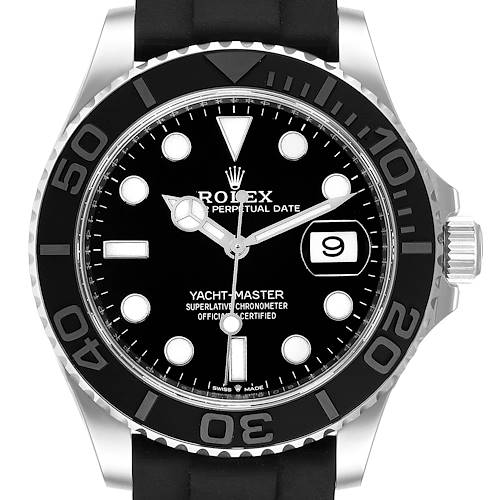 Photo of Rolex Yachtmaster White Gold Black Rubber Strap Watch 226659 Unworn SPECIAL ORDER