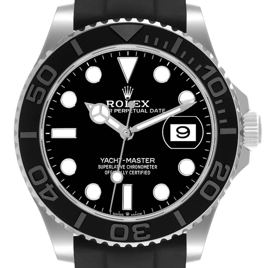 Rolex Yachtmaster White Gold Oysterflex Bracelet Mens Watch 226659 Unworn SwissWatchExpo