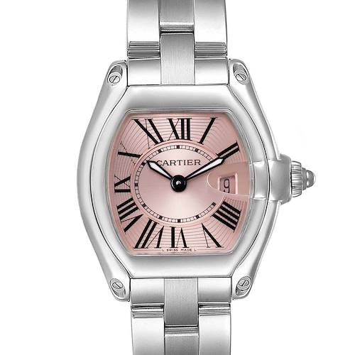 Photo of Cartier Roadster Pink Dial Stainless Steel Ladies Watch W62017V3