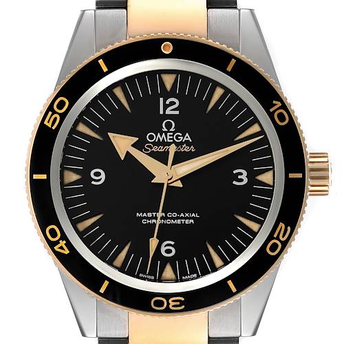 Photo of Omega Seamaster 300M Steel Yellow Gold Mens Watch 233.20.41.21.01.002 Box Card