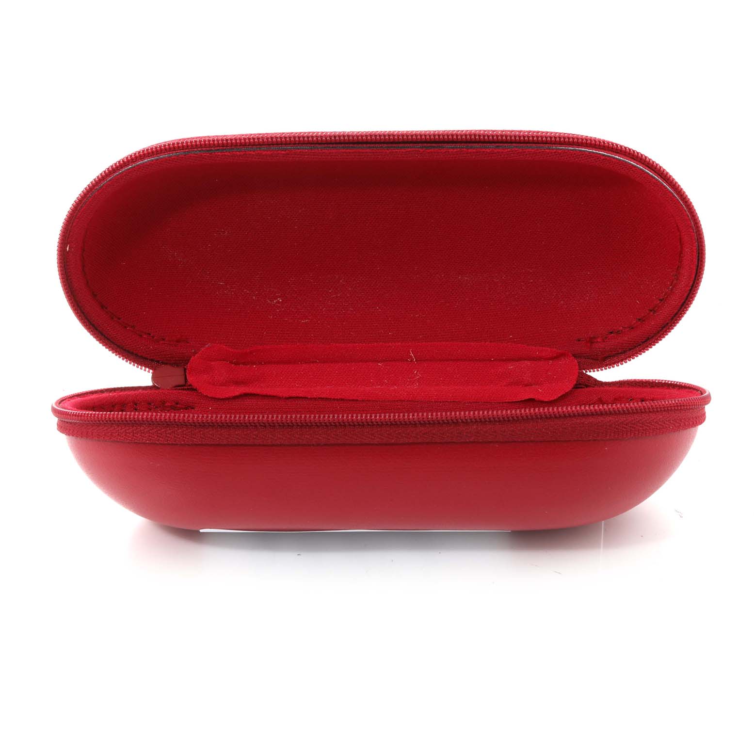 This image shows an open, red Omega Speedmaster 3510.50.00 Men
s Stainless Steel Black Dial 3510.50.00 Men
s Stainless Steel Black Dial watch case.