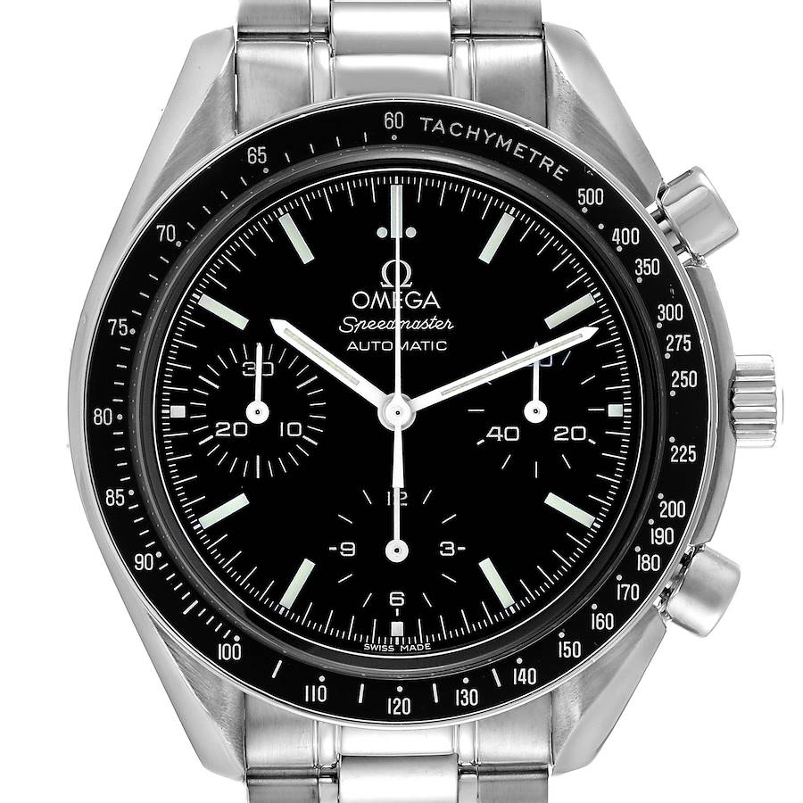 Omega Speedmaster Reduced Chronograph Steel Mens Watch 3539.50.00 Box Card SwissWatchExpo