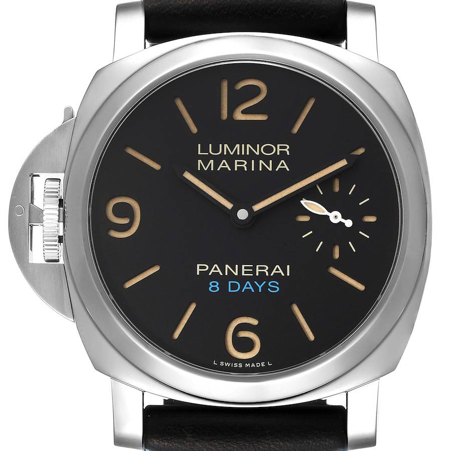 Panerai Luminor Marina 8 Days Left-Handed Mens Watch PAM00796 Box Card SwissWatchExpo