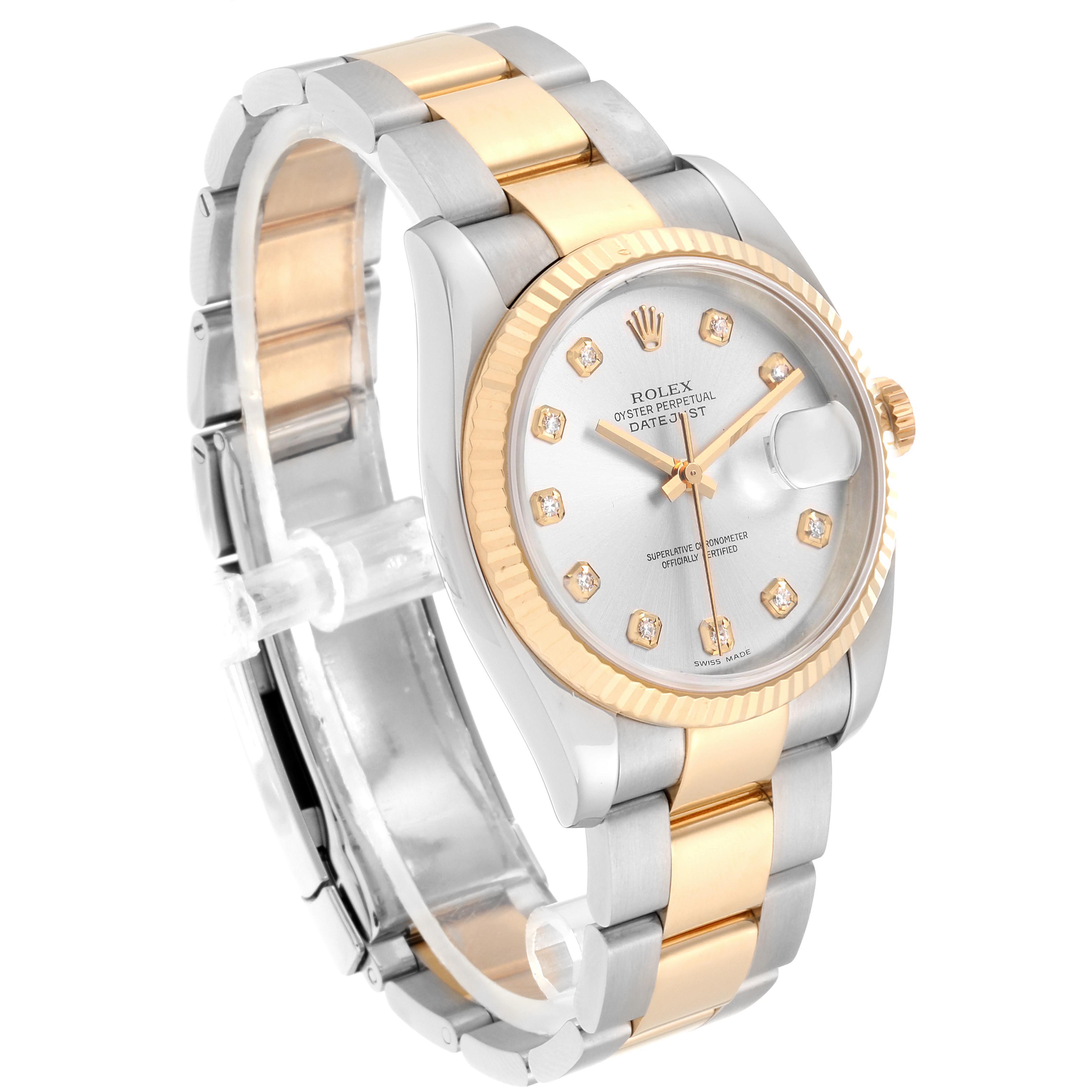 rolex datejust gold silver