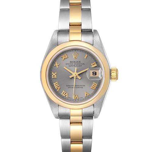 Photo of Rolex Datejust Steel Yellow Gold Slate Dial Ladies Watch 79163