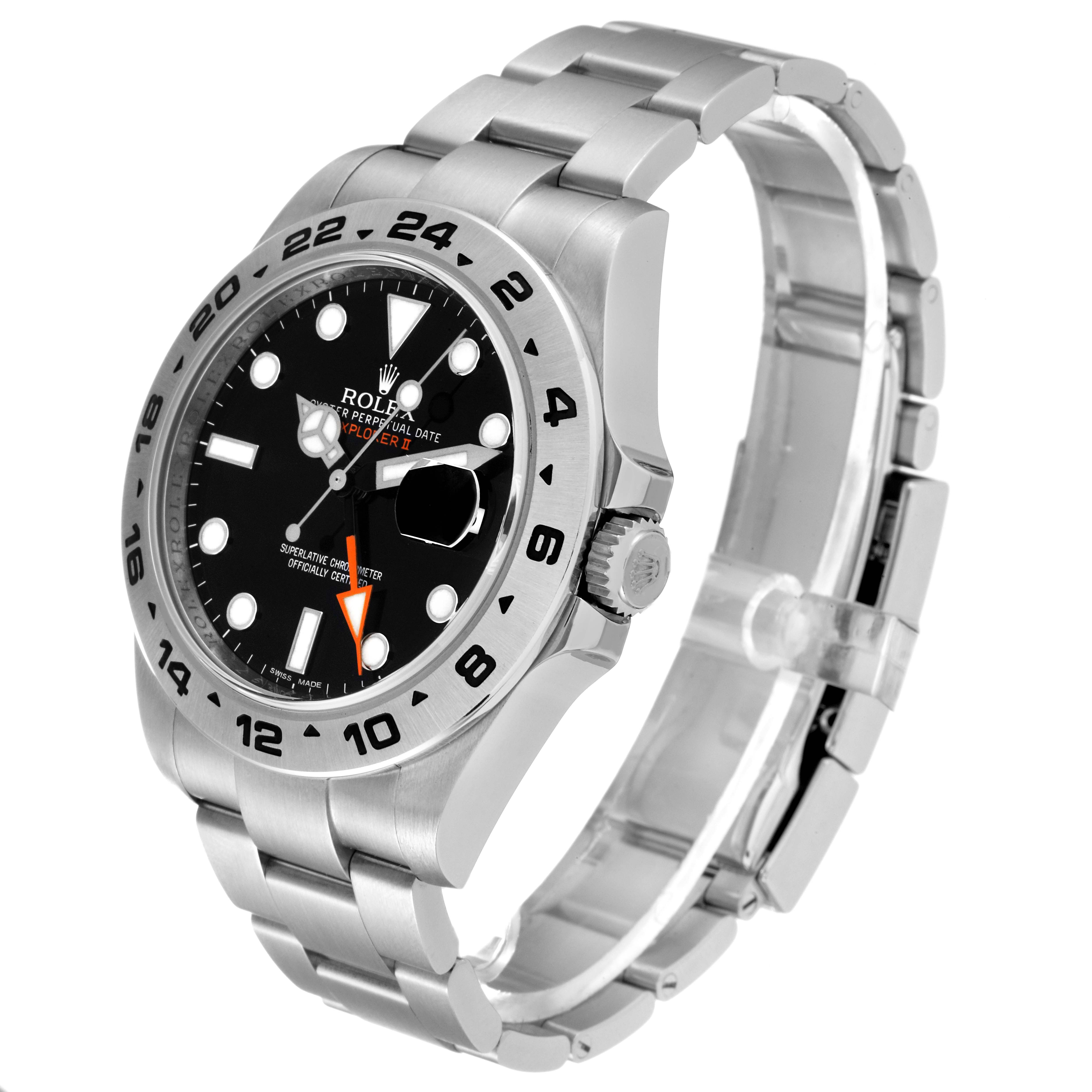 The Rolex Explorer 216570 Men
s Stainless Steel Black Dial 216570 Men
s Stainless Steel Black Dial watch is shown at a three-quarter angle, highlighting its bezel, dial, crown, and bracelet.