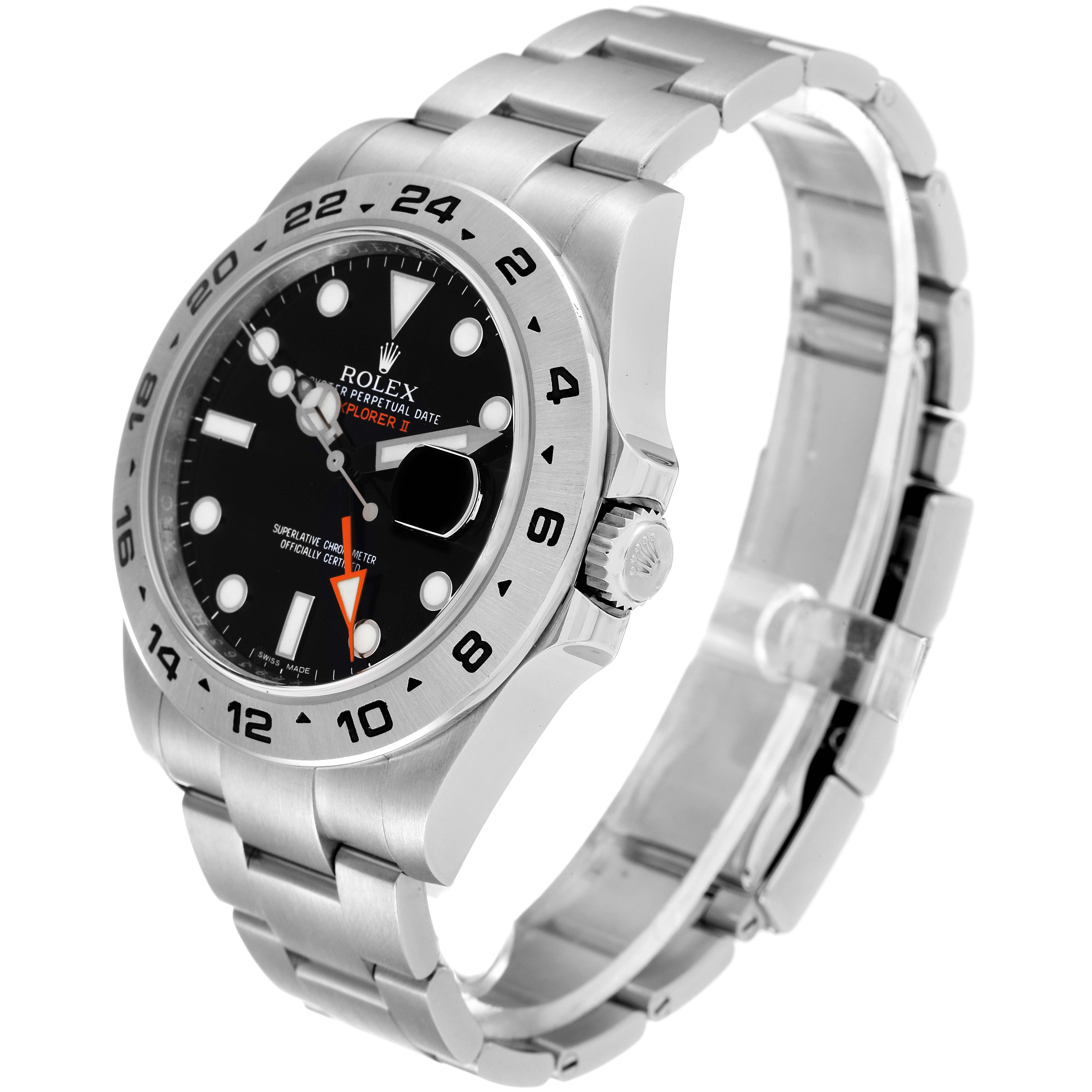 The image shows a side angle view of a Rolex Explorer 216570 Men
s Stainless Steel Black Dial 216570 Men
s Stainless Steel Black Dial watch, highlighting the face, bezel, and metal bracelet.