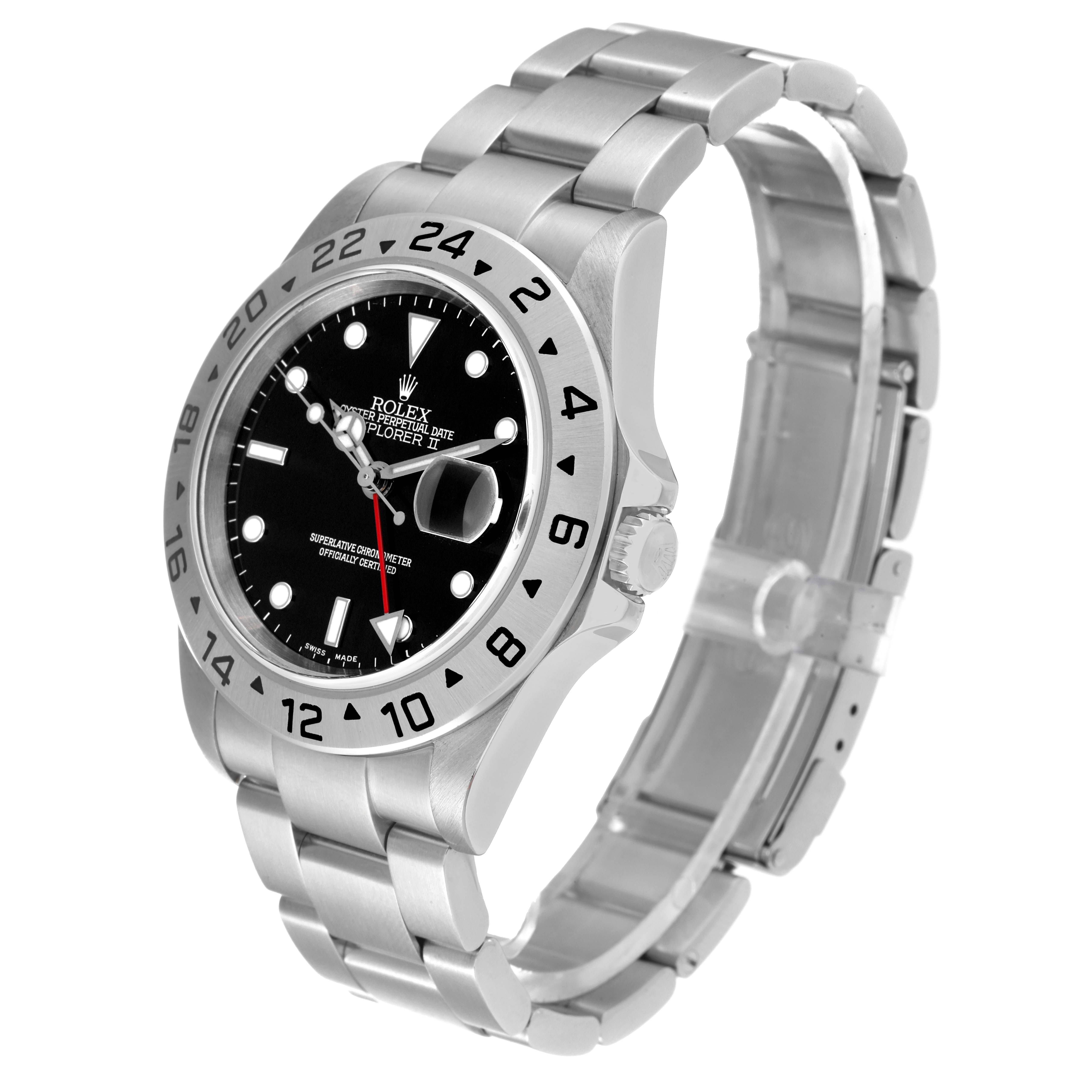 The image shows a Rolex Explorer 16570 Men's Stainless Steel Black Dial 16570 Men's Stainless Steel Black Dial watch at a three-quarter angle, highlighting the bracelet, bezel, and watch face.