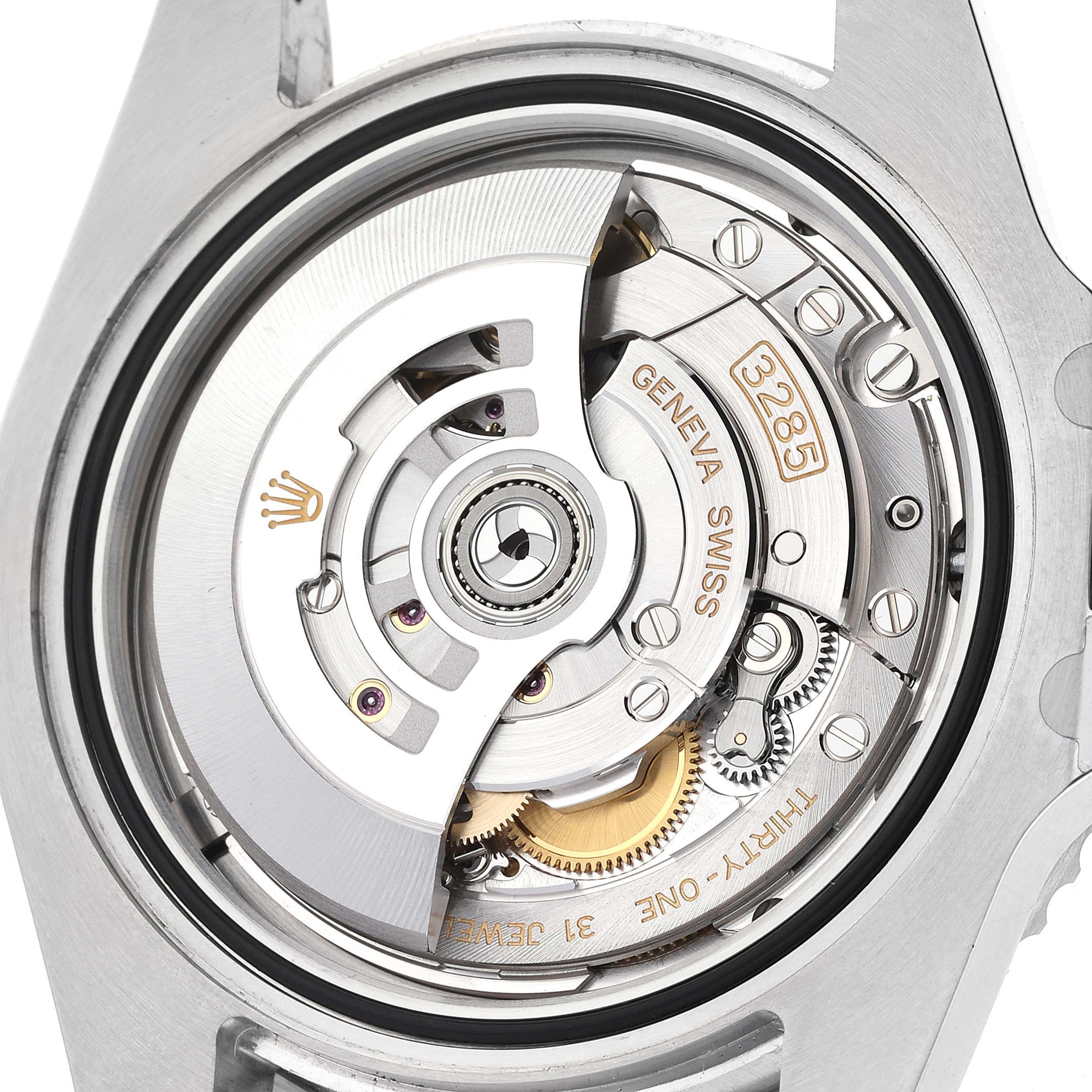 The image shows the movement mechanism of a Rolex GMT-Master 126710 Men's Stainless Steel Black Dial 126710 Men's Stainless Steel Black Dial watch from a top-down angle.