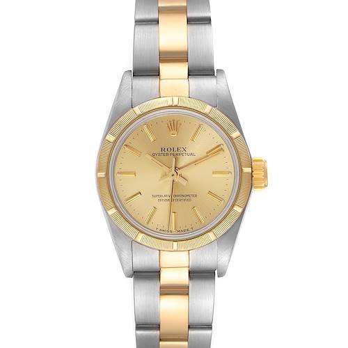 Photo of Rolex Oyster Perpetual NonDate Steel Yellow Gold Ladies Watch 67233