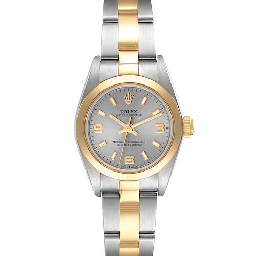 Photo of Rolex Oyster Perpetual Nondate Steel Yellow Gold Ladies Watch 76183 Box Papers