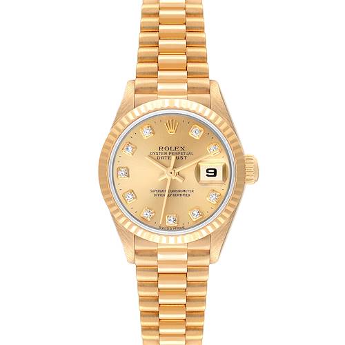 Photo of NOT FOR SALE Rolex President Datejust Yellow Gold Diamond Dial Ladies Watch 69178 PARTIAL PAYMENT