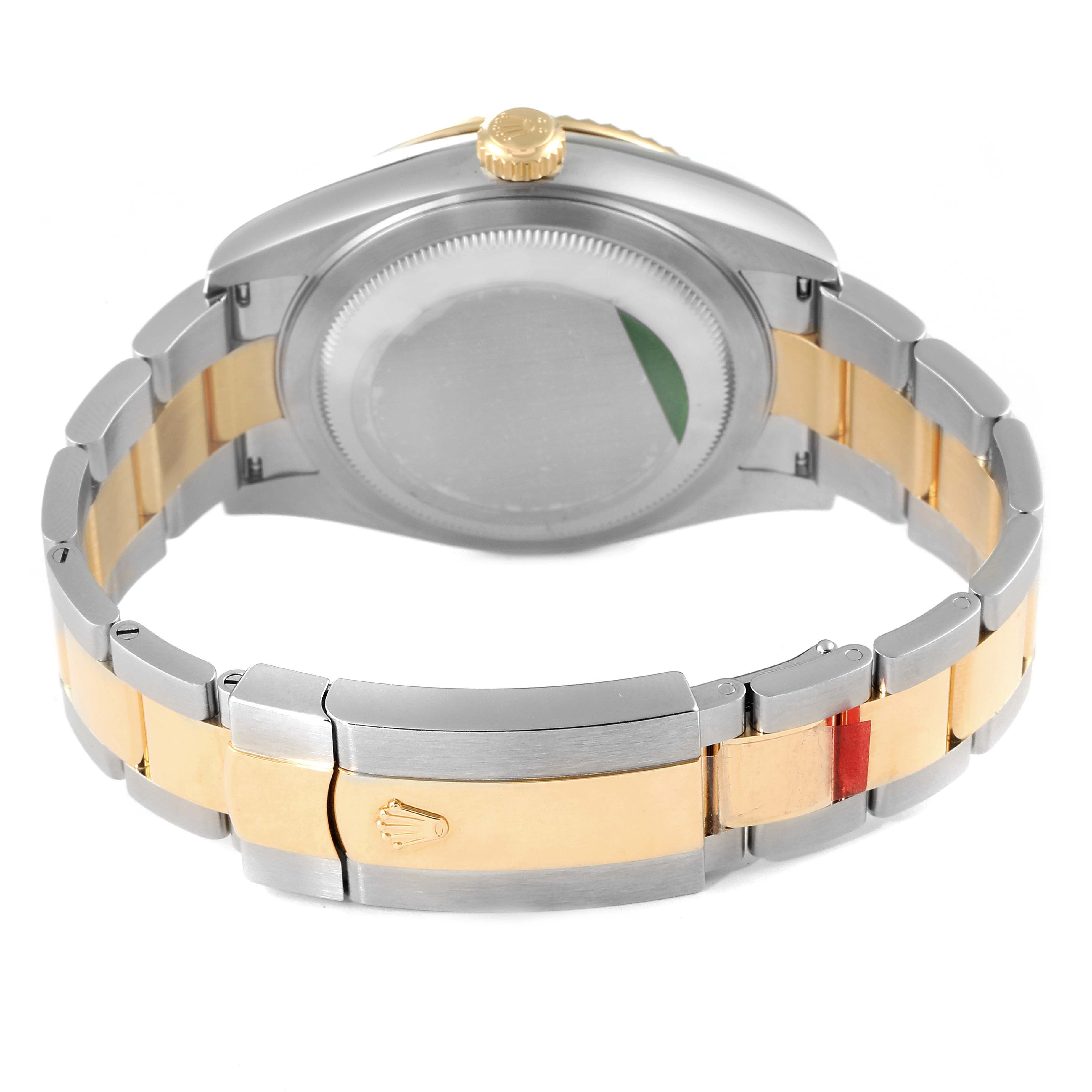 The image shows the back casing, crown, and the bracelet of the Rolex Sky-Dweller 326933 Men's Steel and Gold (two tone) Black Dial 326933 Men's Steel and Gold (two tone) Black Dial watch.