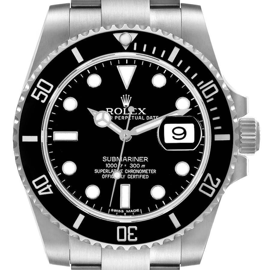 Rolex Submariner Black Dial Ceramic Bezel Steel Mens Watch 116610 SwissWatchExpo