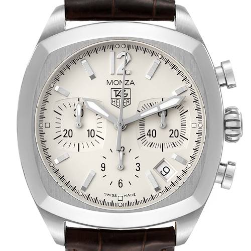 Photo of Tag Heuer Monza Chronograph Silver Dial Steel Mens Watch CR2114