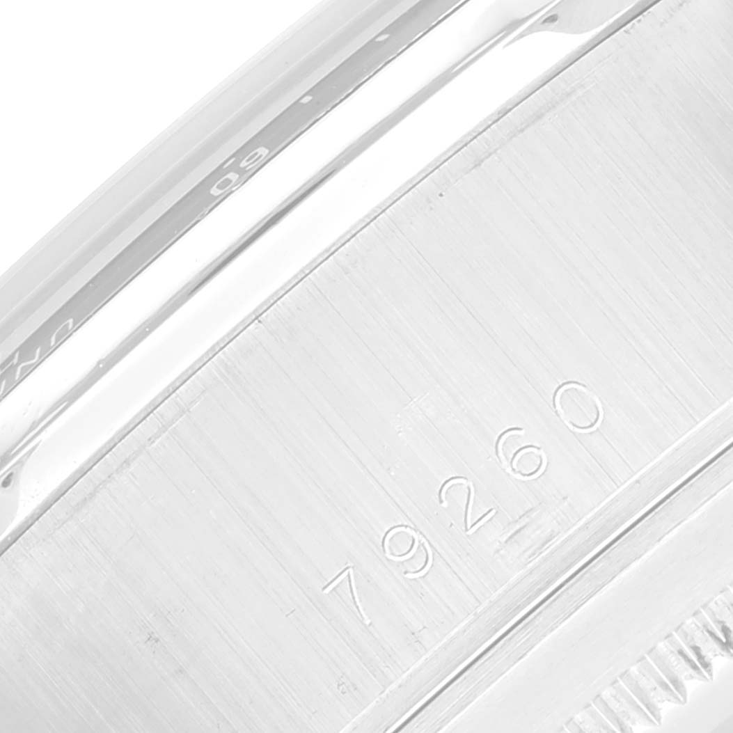 The image shows a close-up of the model number "79260" engraved on the case back of a Tudor Prince watch.