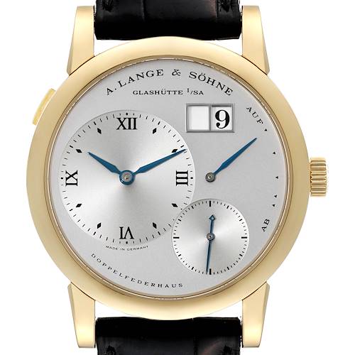 Photo of A. Lange and Sohne Lange 1 Yellow Gold Silver Dial Mens Watch 101.022