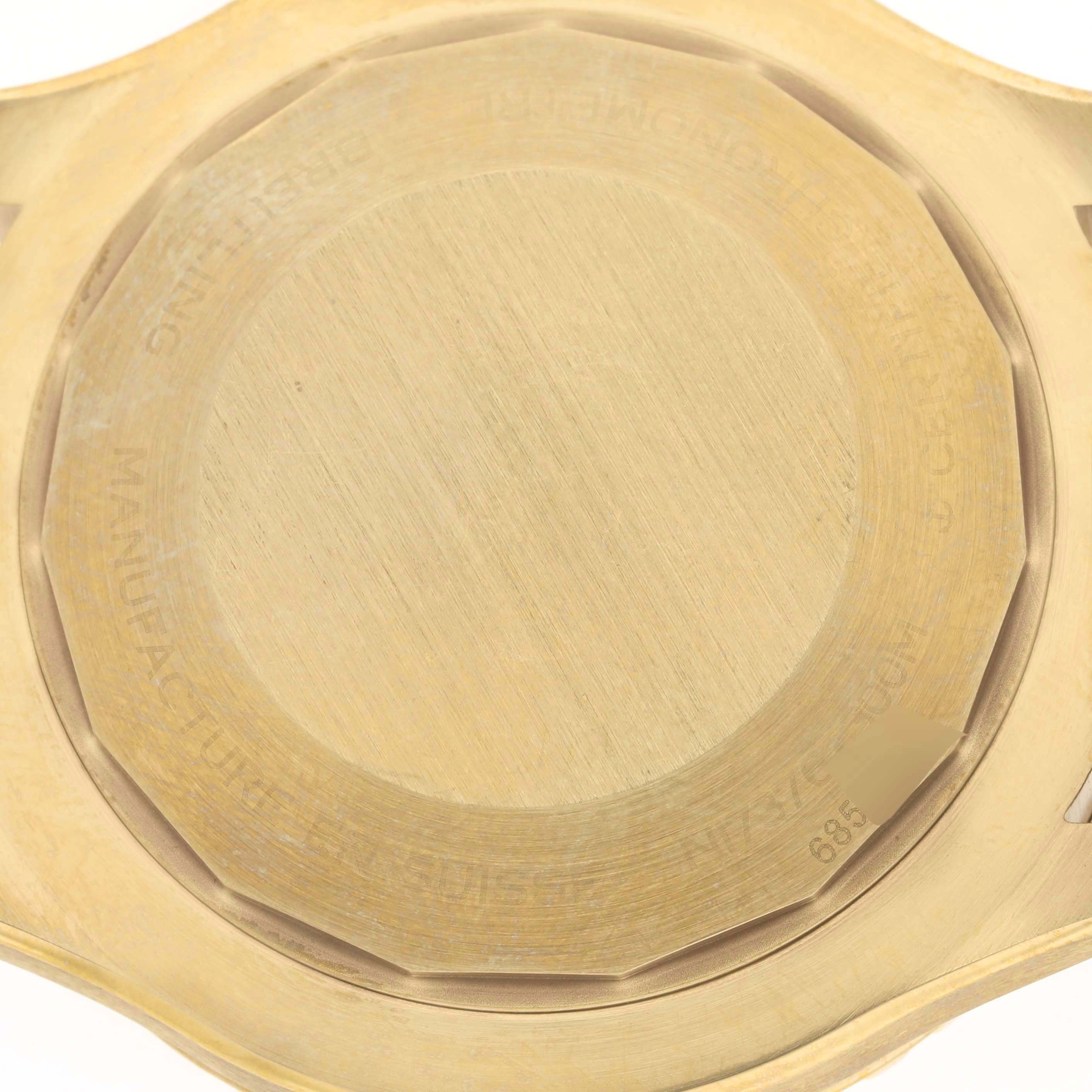 The image shows the back case of a Breitling Superocean N17376201Q1S1 Men's Bronze Brown Dial N17376201Q1S1 Men's Bronze Brown Dial watch, focusing on its brushed metal finish and engraved details.