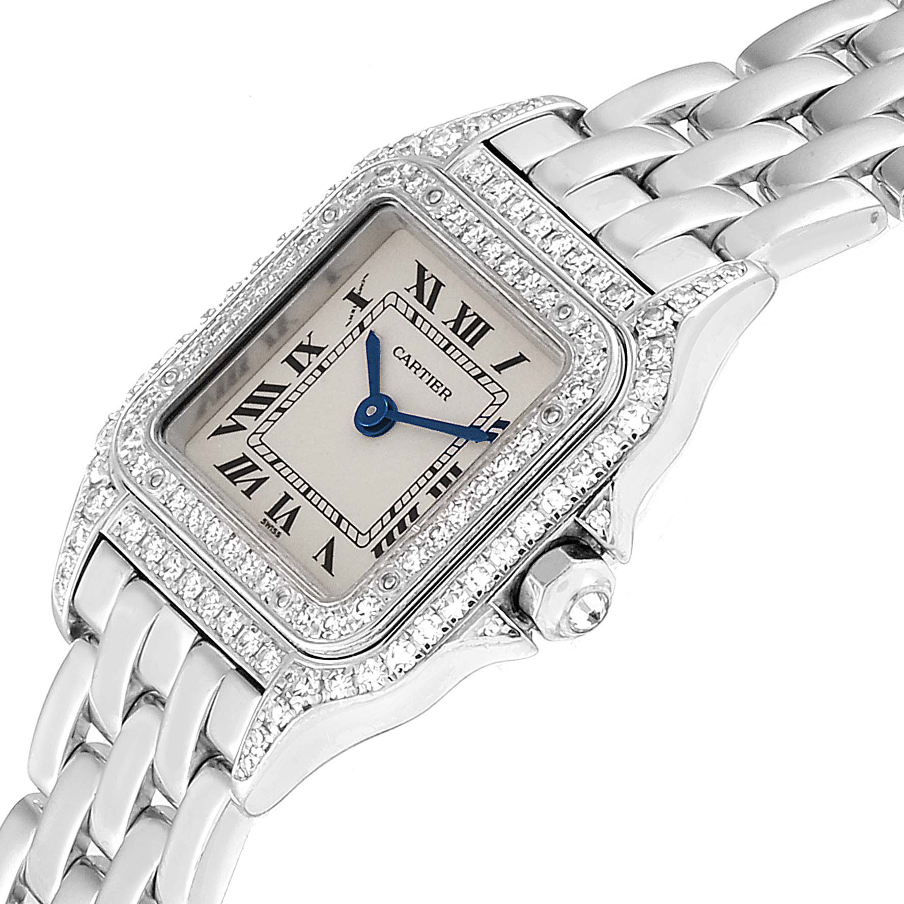Cartier Panthere 18k White Gold Diamonds Ladies Watch 1660 SwissWatchExpo
