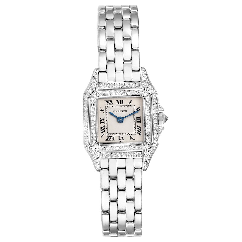 Cartier Panthere 18k White Gold Diamonds Ladies Watch 1660