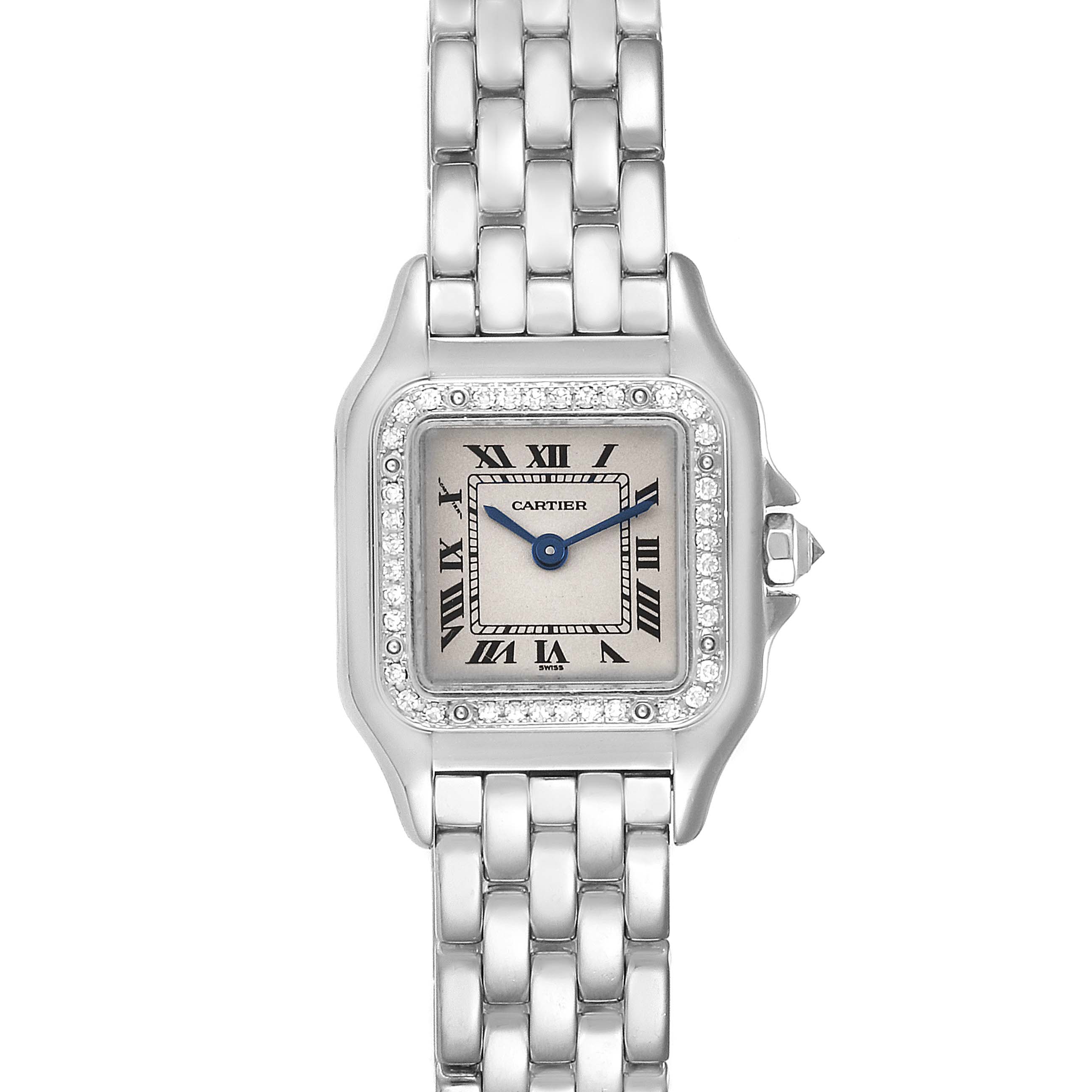cartier white gold diamond watch